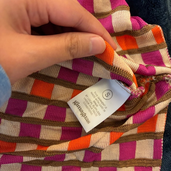 Gimaguas Bestia Top - Brown/Pink/Orange - Size S - Picture 3 of 5